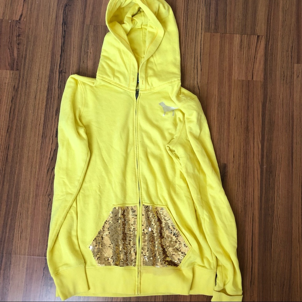Victoria’s Secret Pink Oversized Zip Up Hoodie.